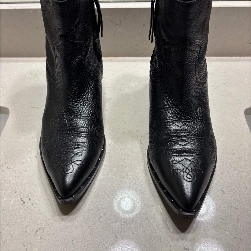 Sam Edelman Black Leather Ankle Boots